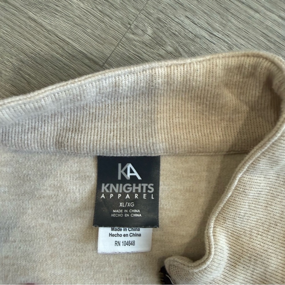 Knights Apparel Tan Zip-Up Sweater - Picture 3 of 3